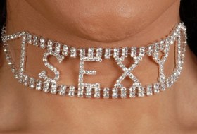 SEXY Choker Rhinestone choker with the letters SEXY.